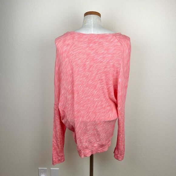 Anthropologie Asymmetric Pink Space Dye Sweater - Picture 5 of 6
